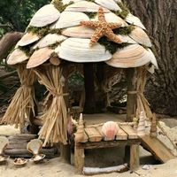 Résultat de recherche d'images pour "fairy house made out of shells"