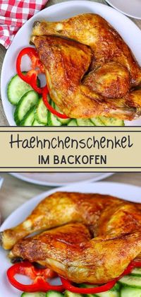 Rezept Haehnchenschenkel im Backofen via @schnellesmittagessen