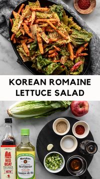 Vibrantly seasoned, crunchy Korean Romaine Salad is a favorite Korean side dish for so many reasons! Easy to assemble, made with pantry ingredients, and incredibly fresh and crispy! Make Sangchu Geotjeori or Korean BBQ Salad in 15 minutes. A mouthwatering, obsessively delicious salad that will make everything else on the table taste better!