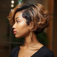 Be the muse of modern fashion with our cutting-edge bob hair weaves. Designed for trendsetters and fashion enthusiasts, these weaves bring contemporary flair to a classic cut. Elevate your style game with a bob that's on point and on trend. #bobhair #weavehair #shorthair #bobhairweave