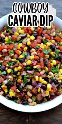 Cowboy Caviar is a colorful blend of fresh ingredients and mild spices. It's a perfect healthy appetizer that is ready in less than 15 minutes.