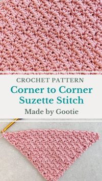 Corner to Corner Crochet Suzette Stitch - Free Pattern || Made by Gootie