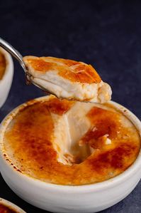 This Vegan Creme Brulee is simple to make, but as impressive and decadent as it gets! A rich and creamy coconut milk custard topped with crunchy sugar, then torched until warm and caramelized. Perfect for holidays and indulging from the comfort of your own home.