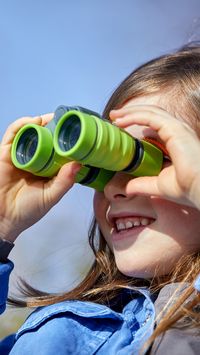 What wonders will you find through the binoculars? This Earth Month, get outside more and explore!