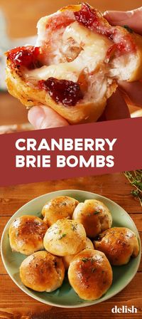 Cranberry Brie Bombs Will Keep Your Hangry Thanksgiving Guests At BayDelish #chickenrecipe