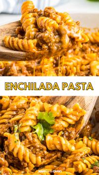 Enchilada Pasta is a great weeknight meal. This is perfe t in our house, especially for back to school season, because everything can be made in one pot!