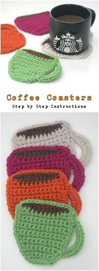 Crochet Coffee Coasters - Pretty Ideas