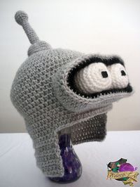 Crocheted Bender Hat by Melnyx - Futurama Crafts