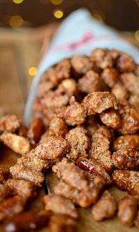 These stovetop candied almonds are PERFECT. The crunchy texture and the German spice makes them so festive.