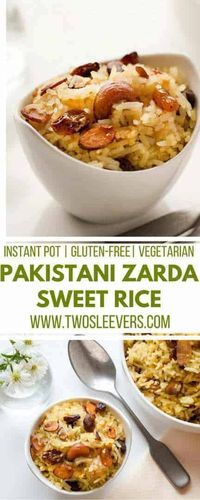 Pakistani Zarda Sweet Rice | Sweet Rice Recipe | Instant Pot Sweet Rice | Instant Pot Rice | Instant Pot International Recipe | Two Sleevers #instantpotrice #sweetrice #instantpotdessert