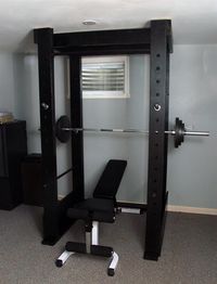 Home made squat rack...I miss doing squats.