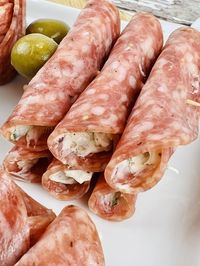 Salami Cream Cheese Roll Ups are great snack to on throughout the week or to add to a charcuterie board. Throw these together in 10 minutes.