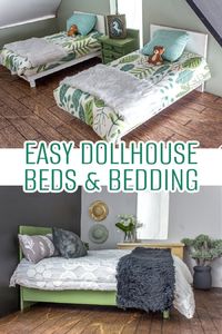 Basic DIY Dollhouse Bed with a Headboard | Tonya Staab