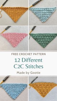 Learn different c2c crochet stitches and find out new crochet stitches that are worked from corner to corner. These corner to corner crochet patterns all have easy to follow instructions, video and photo tutorials