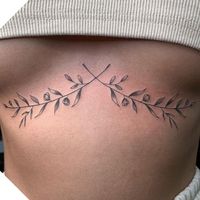 24 Fiery Middle Chest Tattoos For Females To Try Right Now 21