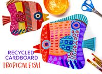 Recycled Tropical Fish Earth Day Project | Deep Space Sparkle