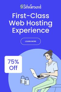 Get a hosting plan designed for your business needs from SiteGround: 💵 75% discount from our regular prices; 🛠️ Easy-to-use tools to build and manage your website; ⚡ Industry-leading speed & security thanks to our custom solutions; 🔝 24/7 customer support we are famous for!