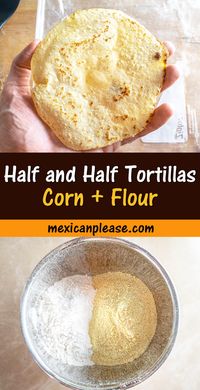 I finally got around to experimenting with a recipe for Half and Half Tortillas! These are tortillas that use both masa harina and wheat flour in the dough, giving you a more hearty tortilla that still has plenty of corn flavor. They're becoming increasingly popular so you may have seen them in your local markets, but you'll get quite an upgrade in flavor if you make your own and they are surprisingly easy to make. mexicanplease.com