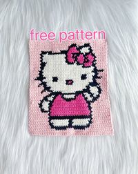 shujun shao | Free Pattern Share Hi, guys, thanks for loving this hello kitty. I do appreciate all your likes. You can follow the pixel grid to make... | Instagram