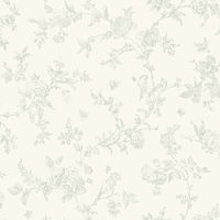 Show details for French Nightingale Seafoam Trail Wallpaper