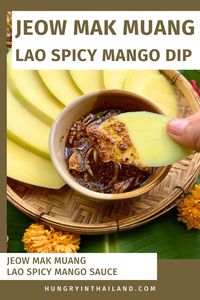 Spice up your meal with Jeow Mak Muang, a Lao spicy mango dip that's both tangy and fiery. Combine it with green mangoes and add a spicy kick to your Lao food.