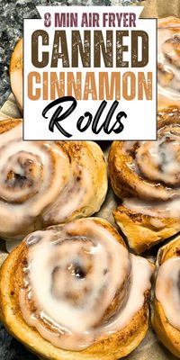 Perfectly cooked cinnamon rolls from a can in less than 10 minutes! Come see why I love making Air Fryer Canned Cinnamon Rolls on slow weekend mornings that are golden brown on top, soft and pillowy in the middle.