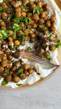 Gal Shua-Haim MS, RD on Instagram: "crispy za’atar roasted chickpeas & labneh ✨ spiced and roasted chickpeas served over labneh (a middle-eastern strained yogurt) with warm pita 🫶🏼 the perfect little snack or side dish! full recipe below and on the blog recipe, serves 4: 1 can chickpeas (15 oz), drained and rinsed 1 tbsp za’atar 1 tbsp olive oil 1/2 tsp cumin 1/4 tsp cayenne pepper Pinch of salt & pepper Serve with: Labneh or whipped feta Olive oil Lemon zest and fresh parsley to top Wa