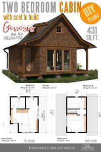 Genesis has a definitive whimsical look for attracting some attention. The gabled roof creates a charming image of a fairy-tale house. The plan is logical and has almost no wasted space. #tinyhouse #smallhomes