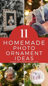 Want to add personalized ornaments to your Christmas tree this year? Here are a ton of ideas for making DIY photo ornaments to gift or keep!