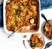 Need an easy weeknight dinner, healthy casserole, or freezer meal? This Make-Ahead Cheesy Zucchini and Turkey Casserole is it! Gluten-free and full of veggies, this is classic, yet super nourishing comfort food. Freezes well, too!