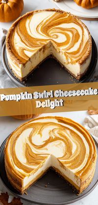 Indulge in the cozy essence of fall with our irresistible Pumpkin Swirl Cheesecake Delight! 🍂✨ This creamy masterpiece blends rich, velvety cheesecake with the perfect hint of spiced pumpkin, making it a showstopper at any gathering. Easy to prepare and even easier to enjoy, this dessert is bound to be your go-to autumn treat! Warm up your days with each delicious bite. 🍰🎃 #pumpkincheesecake #bellywarmer #autumndesserts #fallflavors #cheesecakelover