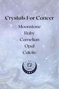 Healing crystals for the star sign Cancer