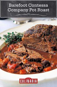 This company pot roast from the Barefoot Contessa transforms a simple beef chuck roast into an extraordinary dish that's perfect for entertaining. #potroast #barefootcontessa #beef #roasts