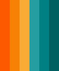 Orange and Teal Color Palette