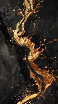 Check out this mesmerizing AI-generated artwork! 🎨 The molten gold veins against the velvet noir background create a stunning visual contrast, perfect for spaces that exude luxury and energy. #AIart #digitalart #luxurydesign 💫🖤✨  Prompt: Molten Gold Veins on Velvet Noir. This vertical portrayal features molten gold veins pouring through a velvet noir background. The portrait format emphasizes the dramatic, fluid motion of the gold, creating a striking visual contrast with the...