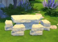 Abuk0 Stone Age Dining Table and Chair | SimsWorkshop