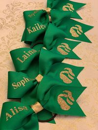 "These personalized bows make a perfect gift for any Girl Scout or even the whole troop. The bow includes the name and GS logo. The custom options (at no extra cost) are endless, so please inquire via DM is you have any special requests or if you are interested in purchasing for the whole troop. Please include the name in the \"message to seller\" at time of purchase."