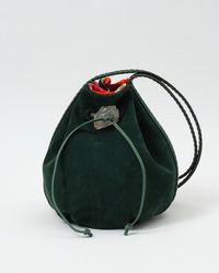 Limited Edition Iacobella x Cabana Suede Bag, Sage