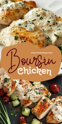 Indulge in creamy, flavorful goodness with this Creamy Boursin Chicken Recipe! Perfect for an easy weeknight dinner or a special occasion, this dish features tender chicken breasts smothered in a rich Boursin cheese sauce. It's simple to make but delivers gourmet-level taste! 🧀🍗 Save this pin to make your next dinner a hit with family and friends! #BoursinChicken #EasyDinner #ChickenRecipes #CreamyChicken #GourmetAtHome #WeeknightDinners