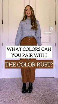 14 colors that pair beautifully with RUST…which is your favorite color pairing?? Tell me! 👇🏼👇🏼 It’s either the jade green or navy blue for me 🤩 Rust or rich orange/brown is such a gorgeous and versatile color and so perfect for fall, but I think sometimes we default to the basics (black, white, cream…) and we don’t realize just how many colors we could pair together. It opens up so many new possibilities in our closets! Which color should I do next for #merrickgetscolorful??? 🎨