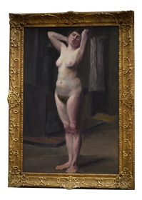 Early 20th C French Nude Portrait Painting | Chairish