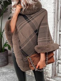 Women’s Plush Plaid Shawl S-L | Wazzi's Wear