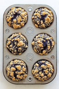 Is there anything more classic than a blueberry muffin? These Blueberry Streusel Muffins add a boost of blue to breakfast, snack time, and beyond.