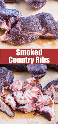 Smoked Country Style Ribs - make the perfect tender and juicy pulled pork in a short amount of time using country style ribs. Super easy and absolutely delicious!