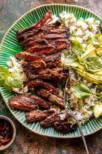 30 Minute Herby Lemon Garlic Steak And Rice. - Half Baked Harvest