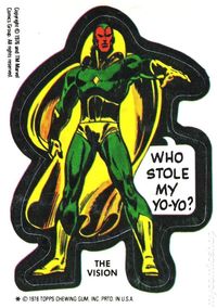 Marvel Super Heroes Sticker Series #2 - The Vision