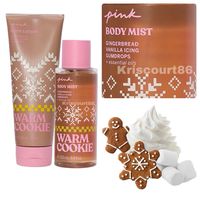 Listing Includes 2 Brand New Vs Warm Cookie Scented Items Includes: 1 Warm Cookie Body Mist 1 Warm Cookie Body Lotion Factory Sealed Notes: Vanilla Icing, Gingerbread & Gumdrops Pink Warm Cookie Has Fragrance Notes Of Gingerbread Vanilla Icing And Gumdrops. I Was Worried About The Notes But After Smelling It I Love It! It Smells Edible! It’s Both Sweet And Spicy, Like An Iced Ginger Cookie With A Fruity Candy Topping. If You Love Gourmand Fragrances, This Warm Cookie Is A Must! It Will Also Pair Beautifully With Vanilla Fragrances!