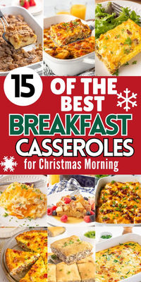 Celebrate Christmas morning with a delicious breakfast casserole! We've rounded up our favorite sweet and savory, breakfast casseroles for a crowd, tater tot breakfast casseroles, make ahead breakfast casseroles and hashbrown breakfast caseroles.