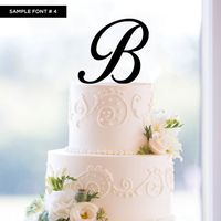 Monogram Cake Topper - Letter B, Typeface: Carla #4