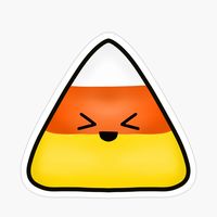 Get my art printed on awesome products. Support me at Redbubble #RBandME: https://www.redbubble.com/i/sticker/Halloween-Candy-Corn-Cute-Drawing-1-Transparent-Background-by-Arthemeral/57280675.EJUG5?asc=u